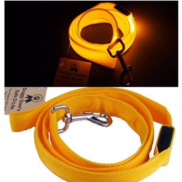 LED Small Dog Leash Yellow - Picture 1 of 6